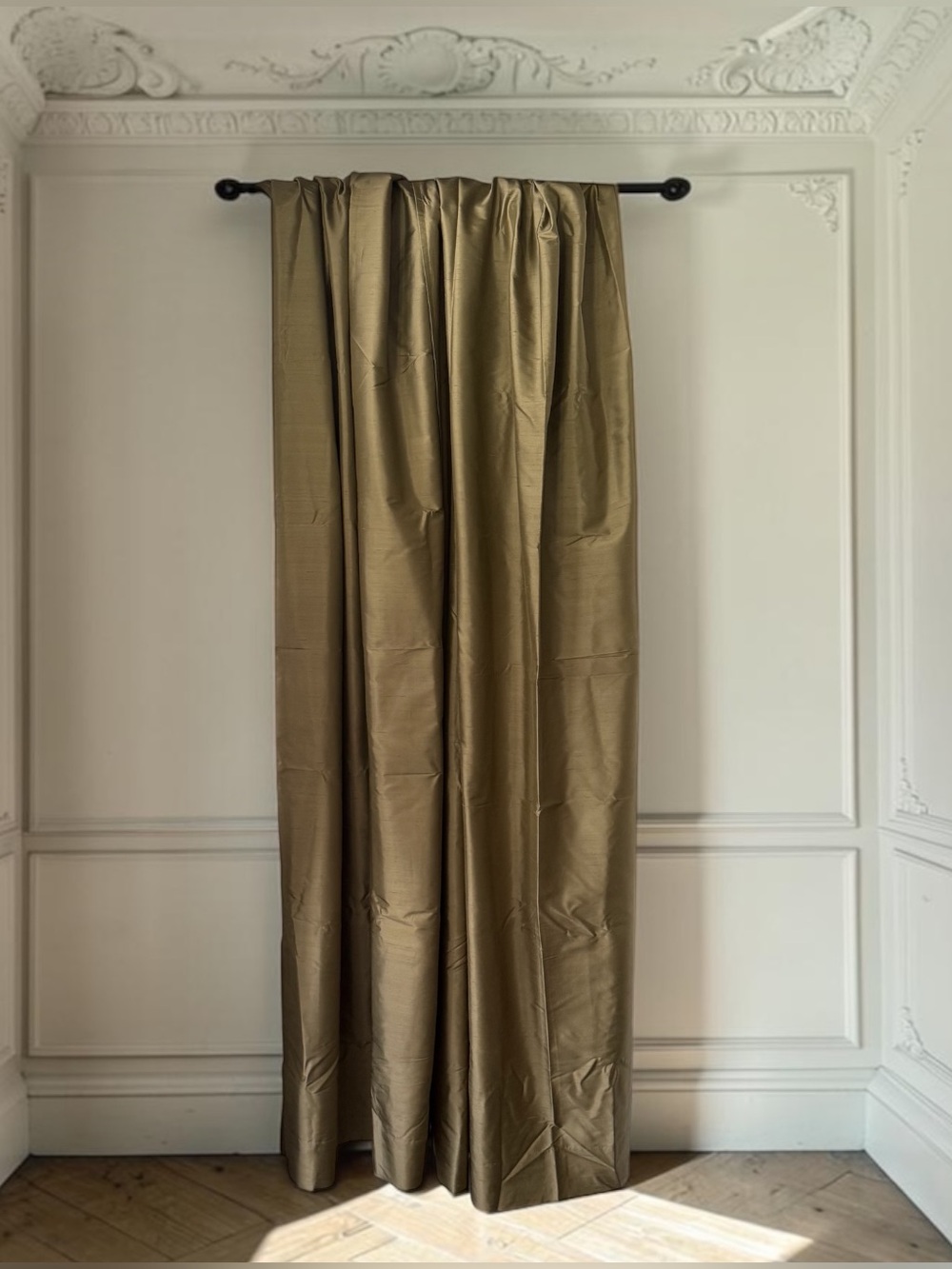 New! POTTERY BARN Silk 2 Lined Curtain Panels Drapes 50x84